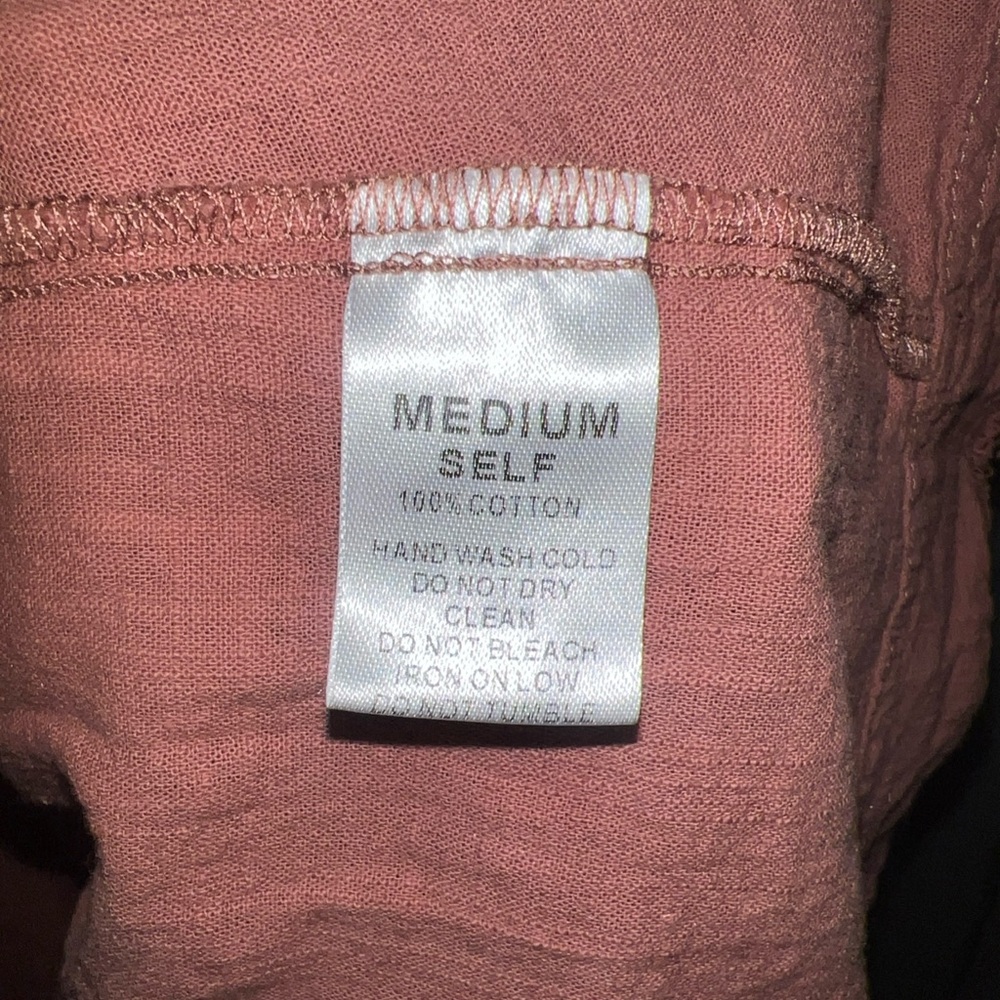 Davi&Dani Mauve Size M Cotton bohemian Button Down Top - Picture 9 of 9